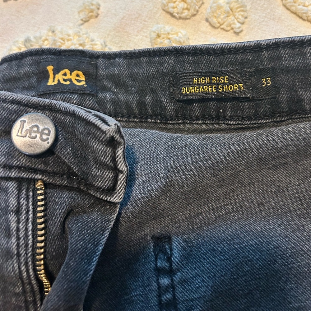 Lee Gray High Rise Jean Shorts Stretchy
